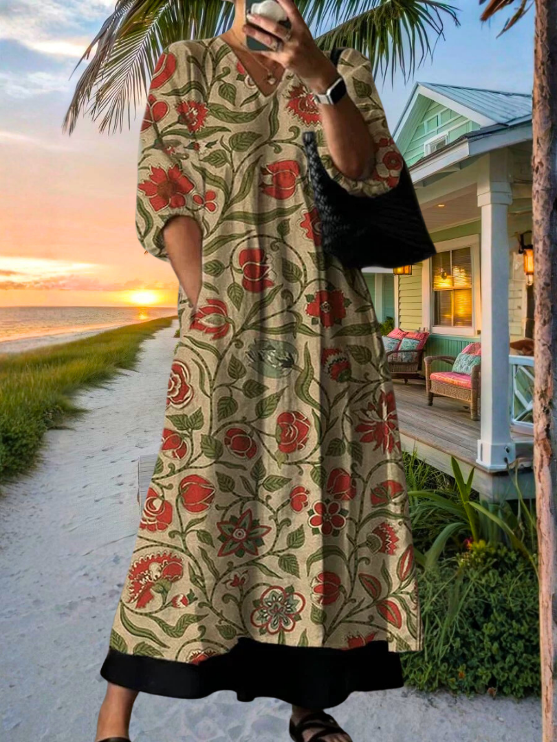 Elegant Dress with Tati Print
