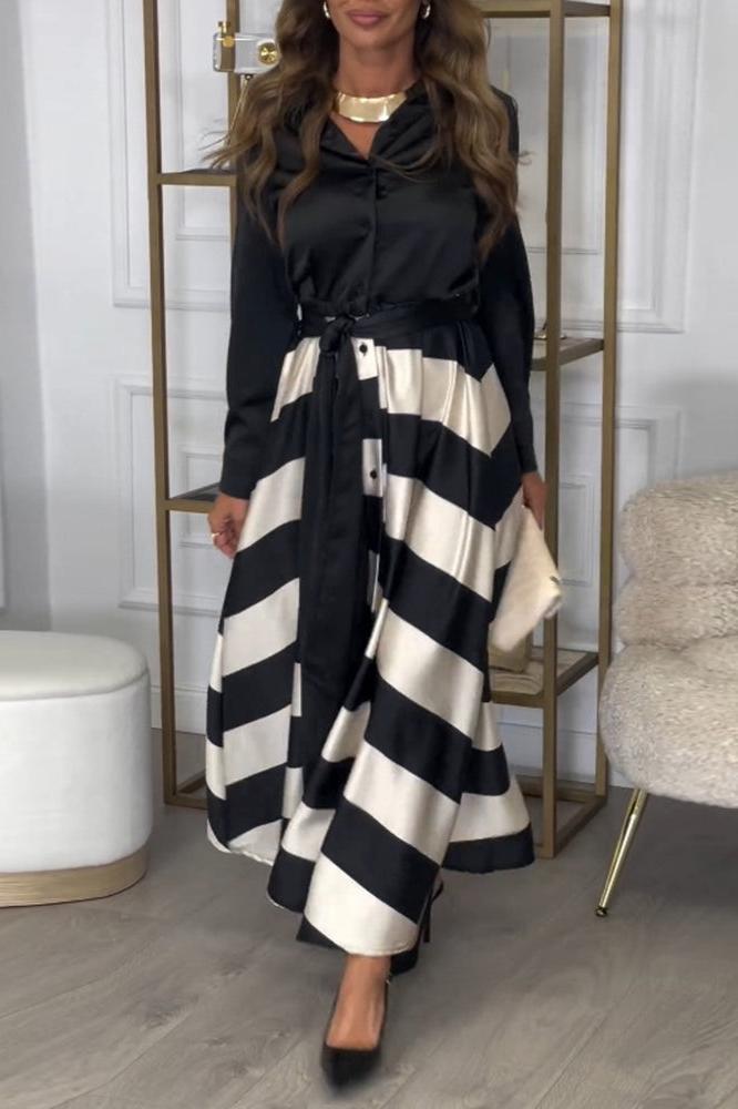 Ava™ | Long Striped Dress