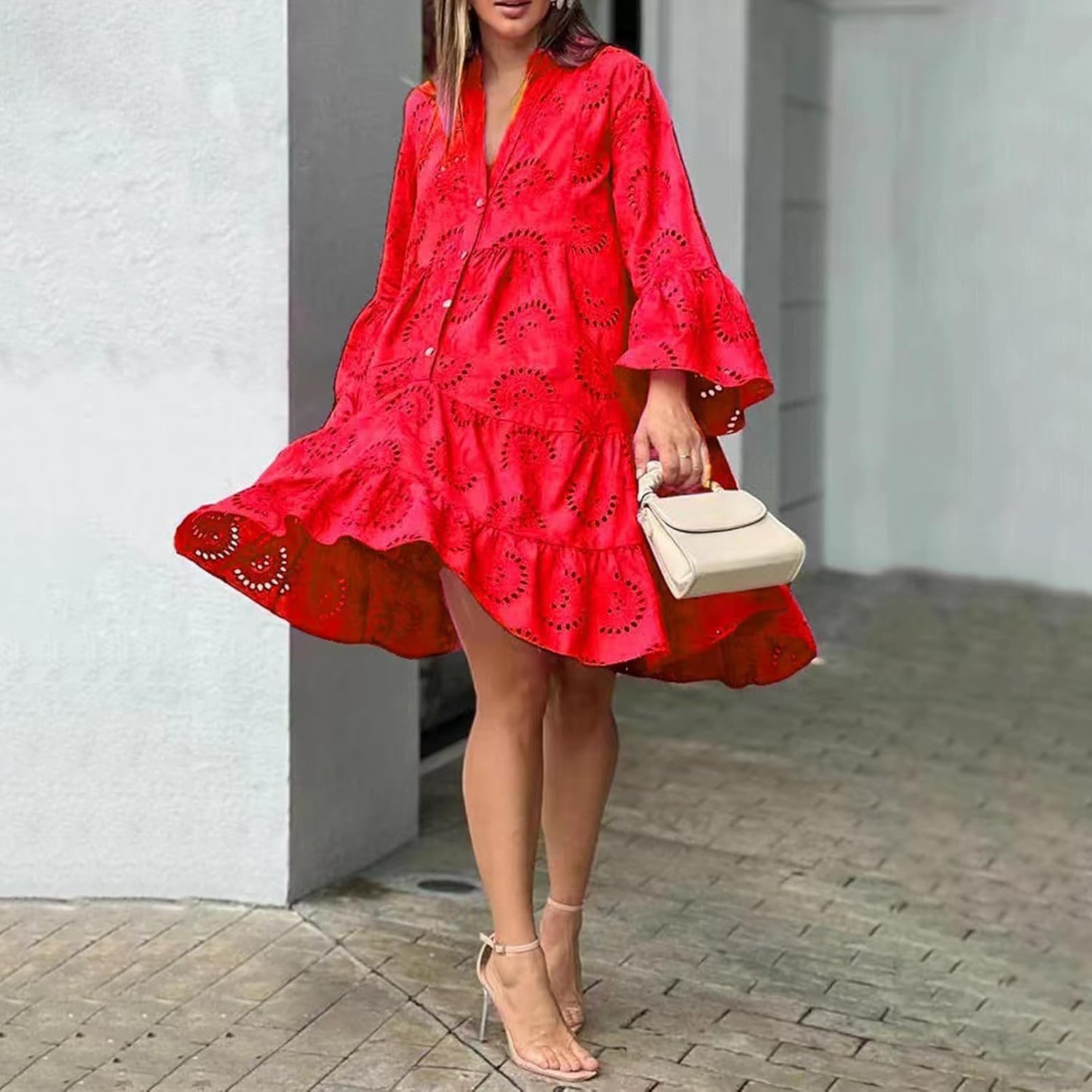 Lydia - Eyelet Charm Dress