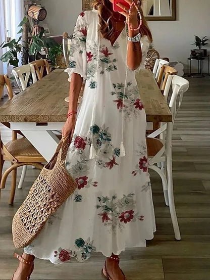 Luna | Boho Midi Dress